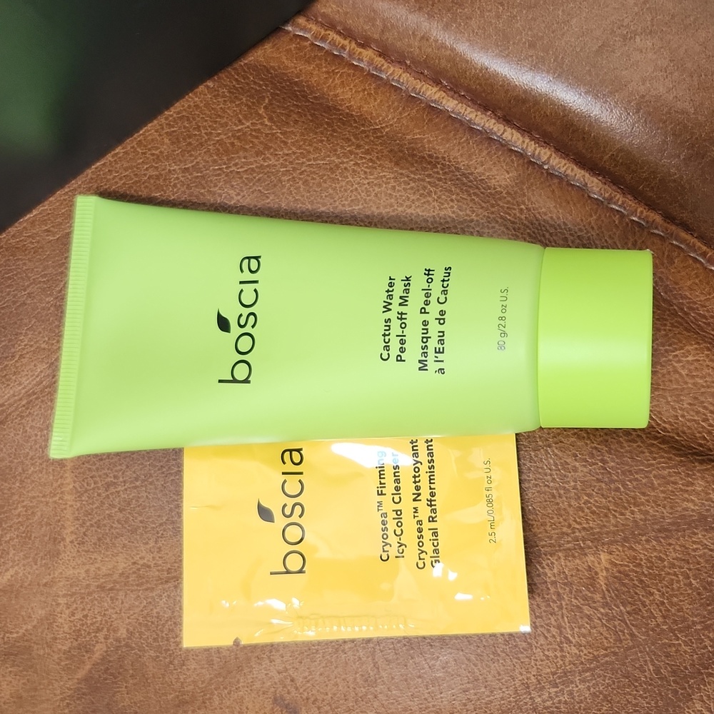 NWT- 2/$15 - Boscia Cactus peel off mask & sample cleanser - brand new & sealed